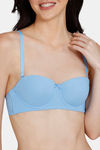 Zivame Beautiful Basics Padded Wired 3/4th Coverage Strapless Bra - Little Boy Blue — thumbnail 11